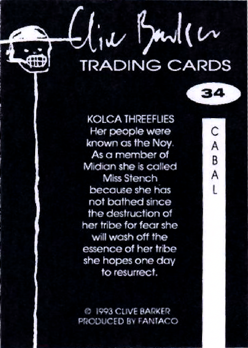 Clive Barker Trading Cards Regular Set